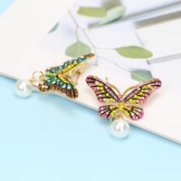Fashion Exquisite Insect Clothing Diamond Butterfly Brooch Pin main image 3