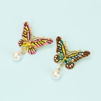 Fashion Exquisite Insect Clothing Diamond Butterfly Brooch Pin main image 4