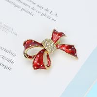 Kristall Diamant Bogen Brosche Glänzende Corsage Mode Anzug Pin Mantel Brosche main image 3