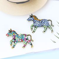 Fashion Retro Diamond Spotted Pony Brooch Animal Exquisite Jewelry main image 2