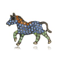 Fashion Retro Diamond Spotted Pony Brooch Animal Exquisite Jewelry main image 3