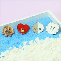 Fresh Cartoon Cute Love Cotton Ball Heart Kid Brooch Badge main image 2