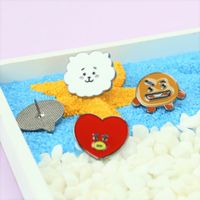 Fresh Cartoon Cute Love Cotton Ball Heart Kid Brooch Badge main image 3