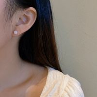 Pearl Camellia Heart Stud Earrings Set Exquisite Earrings Women main image 1