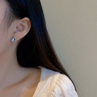 Pearl Camellia Heart Stud Earrings Set Exquisite Earrings Women main image 4