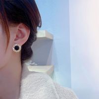 New Autumn And Winter Retro Velvet Geometric Earrings Fashion Stud Earrings For Women main image 3