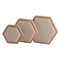 Accesorios De Exhibición De Joyería De Bambú Y Madera, Soporte Hexagonal De Tres Piezas Para Mostrador De Joyería main image 5