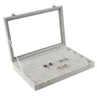 Glass Cover Jewelry Box Ring Necklace Bracelet Jewelry Display Box main image 5