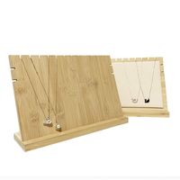 Bamboo Wood Jewelry Rack Large Necklace Bracelet Display Jewelry Display Hanger main image 6