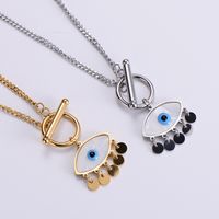 Stainless Steel Jewelry Wholesale New Ladies Clavicle Chain Evil Eye Necklace main image 4