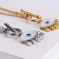 Stainless Steel Jewelry Wholesale New Ladies Clavicle Chain Evil Eye Necklace main image 6
