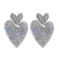 Fashion Bohemian Retro Full Rhinestone Heart-shaped Earrings Wholesale main image 6
