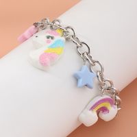 New Children's Bracelet Rainbow Cloud Star Unicorn Pendant Girl Bracelet main image 3