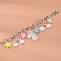 New Children's Bracelet Rainbow Cloud Star Unicorn Pendant Girl Bracelet main image 5