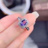 Simple Fashion Lavender Purple Diamond Ring Full Diamonds Twist Opening Copper Ring main image 4