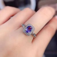 Simple Fashion Lavender Purple Diamond Ring Full Diamonds Twist Opening Copper Ring main image 6