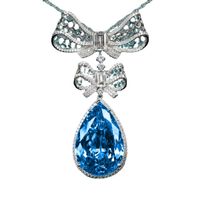 Luz Lujo Completo Diamante Topacio Azul Traje Arco Collar Pendientes Anillo Mujer main image 6