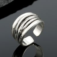 Fashion Vintage Silver Rings Multi-eyes Braided Alloy Rings main image 5