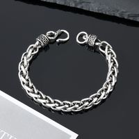 Simple Retro Geometric Dragon-shaped Metal Hip-hop Bracelet Wholesale main image 5