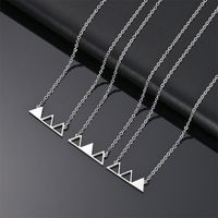 Simple Hollow Triangle Niche Design Stainless Steel Necklace Jewelry main image 1