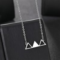 Simple Hollow Triangle Niche Design Stainless Steel Necklace Jewelry main image 3
