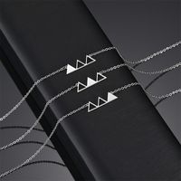 Simple Hollow Triangle Niche Design Stainless Steel Necklace Jewelry main image 5