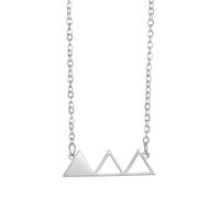 Simple Hollow Triangle Niche Design Stainless Steel Necklace Jewelry main image 6