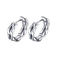 2022 New Korean Retro Twisted Stainless Steel Earrings main image 1