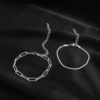 New Creative Simple Jewelry Sparkling Alloy Bracelets 2-piece Set main image 4