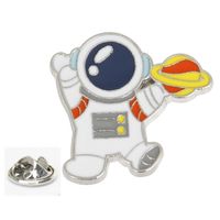 Creative Cute Cartoon Series Astronaut Alloy Brooch Badge sku image 4