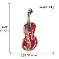 Exquisite Dripping Oil Violin Pins Brooches Musical Instrument Corsages sku image 2