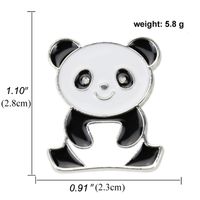 Cute Alloy Brooch Cartoon Dripping Oil Panda Funny Badge Brooch sku image 2