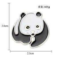 Cute Alloy Brooch Cartoon Dripping Oil Panda Funny Badge Brooch sku image 4