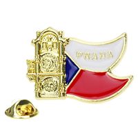 Retro Foreign Trade Tourism Souvenir Brooch Badge Collar Pin sku image 10