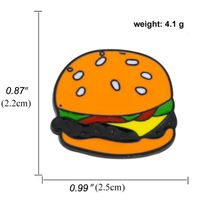 Fashion Cartoon Pizza Hamburger Bun Chicken Leg Collar Pin Badge sku image 1