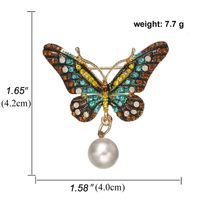 Fashion Exquisite Insect Clothing Diamond Butterfly Brooch Pin sku image 2
