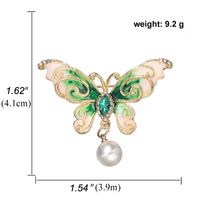 Fashion Colorful Rhinestone Butterfly Brooch Insect Corsage Dress Collar Pin sku image 2