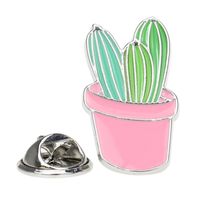 Fresh Cartoon Plant Clothing Creative Cactus Flower Dripping Brooch sku image 1