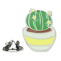 Fresh Cartoon Plant Clothing Creative Cactus Flower Dripping Brooch sku image 2