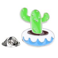 Fresh Cartoon Plant Clothing Creative Cactus Flower Dripping Brooch sku image 4