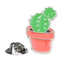 Fresh Cartoon Plant Clothing Creative Cactus Flower Dripping Brooch sku image 5