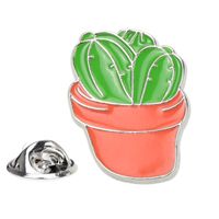 Broche De Goteo De Flor De Cactus Creativo De Ropa De Planta De Dibujos Animados Fresco sku image 6