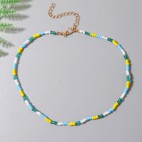 Bohemian Hand-woven Contrast Color Glass Miyuki Beads Necklace sku image 1