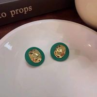 Korean Pleated Design Earrings Geometric Circle Earrings New Metal Earrings sku image 1