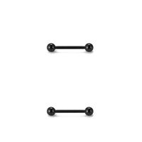 New Creative C-shaped Stainless Steel Men's Stud Earrings Screw Tip Cone Chain Ear Clips sku image 1