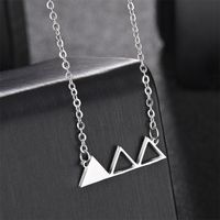Simple Hollow Triangle Niche Design Stainless Steel Necklace Jewelry sku image 1