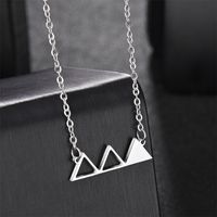 Bijoux De Collier En Acier Inoxydable De Conception De Niche De Triangle Creux Simple sku image 3