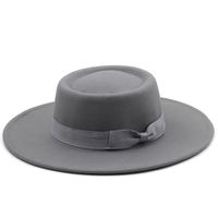 Dome Bow 8.5cm Big Brim Hat Autumn And Winter Wool Top Hat Jazz Hat sku image 17