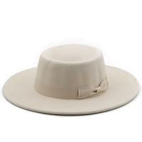 Dome Bow 8.5cm Big Brim Hat Autumn And Winter Wool Top Hat Jazz Hat sku image 19