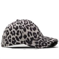 Gorra De Béisbol De Gamuza Con Estampado De Leopardo De Moda De Primavera Gorra De Protección Solar Transpirable sku image 1